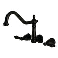 Roman Tub Faucet, Matte Black, Wall Mount