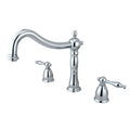 Roman Tub Faucet, Polished Chrome, Deck Mount
