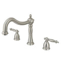 Roman Tub Faucet, Brushed Nickel, Deck Mount