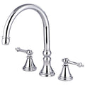 Roman Tub Faucet, Polished Chrome, Deck Mount