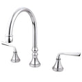Roman Tub Faucet, Polished Chrome, Deck Mount