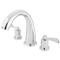Roman Tub Faucet, Polished Chrome, Deck Mount