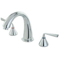 Roman Tub Faucet, Polished Chrome, Deck Mount