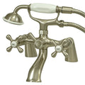 Deck-Mount Clawfoot Tub Faucet, Brushed Nickel, Deck Mount