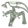 Deck-Mount Clawfoot Tub Faucet, Polished Chrome, Deck Mount
