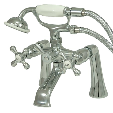 Deck-Mount Clawfoot Tub Faucet, Polished Chrome, Deck Mount