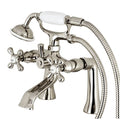 Deck-Mount Clawfoot Tub Faucet, Polished Nickel, Deck Mount