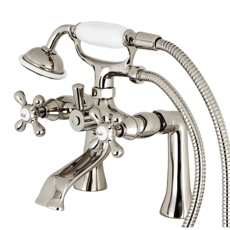 Deck-Mount Clawfoot Tub Faucet, Polished Nickel, Deck Mount