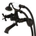 Wall-Mount Clawfoot Tub Faucet, Matte Black, Tub Wall Mount