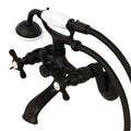 Wall-Mount Clawfoot Tub Faucet, Matte Black, Wall Mount