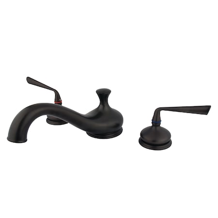 Roman Tub Faucet, Oil Rubbed Bronze, Deck Mount