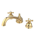Roman Tub Faucet, Polished Brass, Deck Mount
