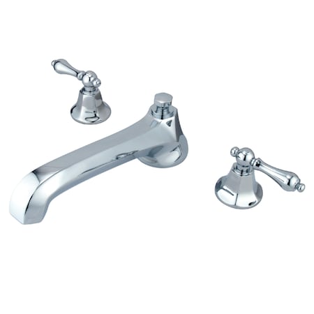 Roman Tub Faucet, Polished Chrome, Deck Mount