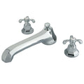 Roman Tub Faucet, Polished Chrome, Deck Mount