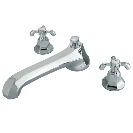 Roman Tub Faucet, Polished Chrome, Deck Mount