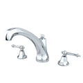 Roman Tub Faucet, Polished Chrome, Deck Mount