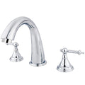 Roman Tub Faucet, Polished Chrome, Deck Mount
