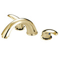 Roman Tub Faucet, Polished Brass, Deck Mount