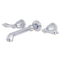Roman Tub Faucet, Polished Chrome, Wall Mount