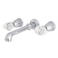 Roman Tub Faucet, Polished Chrome, Wall Mount