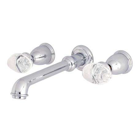 Roman Tub Faucet, Polished Chrome, Wall Mount