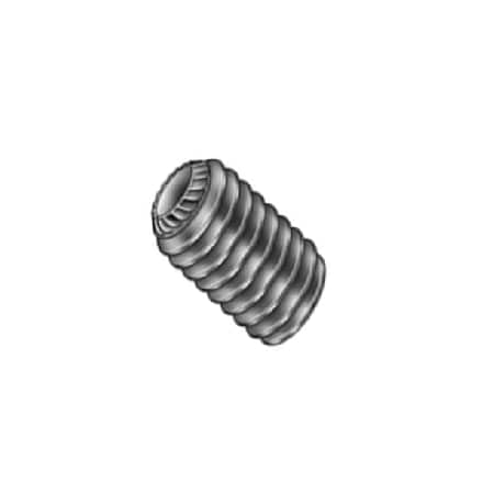 No 10-32 X 1/4 Knurled Cup Point Hex Socket Set Screw Alloy Black Oxide, PK2500