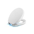Purefresh Round-Front Toilet Seat With Cover, Plastic, White
