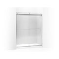 Levity(R) Sliding Shower Door, 74"" H X 56-5/8 - 59-5/8"" W, With 1/4"" Crystal Clear Glass And Towel Bars