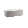 Jute 60"" Wall-Hung Bathroom Vanity Ca, Wall Mounted, Mohair Gray, Mohair Grey, 35 in H, 60 in W