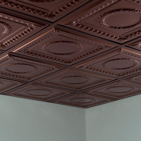 Rosette 2Ftx2Ft Lay In Ceiling Tile,PK 5, 5 PK