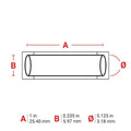 Sleeve Label, Red, Polyolefin, 1 in W