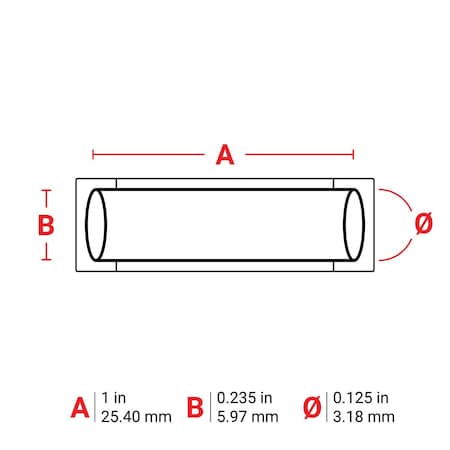 Sleeve Label, Red, Polyolefin, 1 in W
