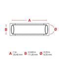 Sleeve Label, Orange, Polyolefin, 1 in W