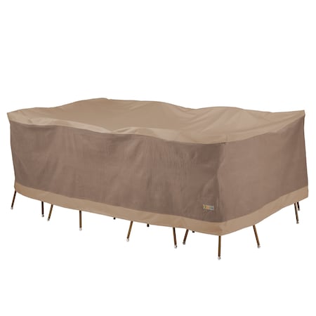 Elegant Swiss Coffee Patio Rectangle Table Set Cover, 109"x84"x32"