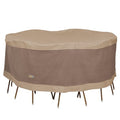 Elegant Swiss Coffee Patio Round Table Set Cover, 76" Dia x 29"H