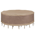 Elegant Swiss Coffee Patio Round Table Set Cover, 108" Dia x 29"H