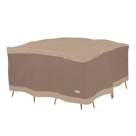 Elegant Swiss Coffee Patio Square Table Set Cover, 76"L x 76"W x 32"H