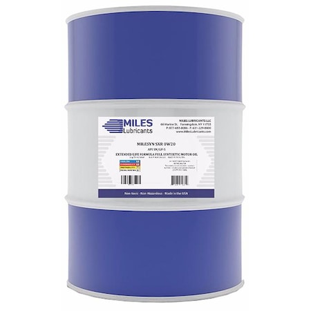 Synthetic Motor Oil, 0W-20, 55 Gal.