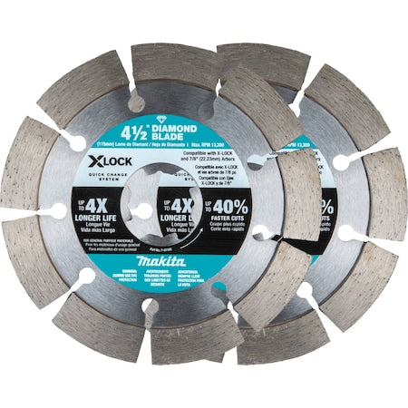X-LOCK 4 1/2" Segmented Diamond Blade, 2