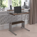 Computer Desk Clifton Rustic Walnut Computer Desk with, Rustic Walnut