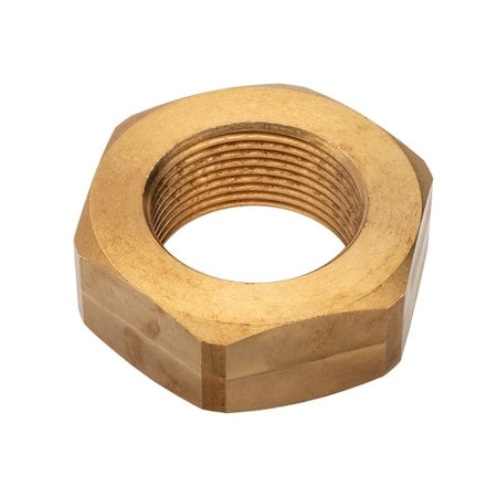Jam Nut, 1-1/2"-12, Brass, Plain, 27/32 in Ht