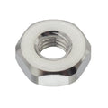 Machine Screw Nut, #5-44, Aluminum, Not Graded, Plain, 7/64 in Ht