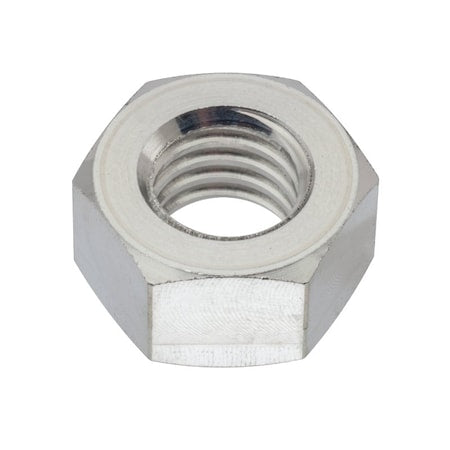Hex Nut, 7/16"-20, Aluminum, Not Graded, Plain, 3/8 in Ht, 5 PK