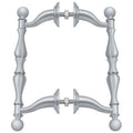 Off-Set Handle Pull, Back-To-Back Set Satin Chrome