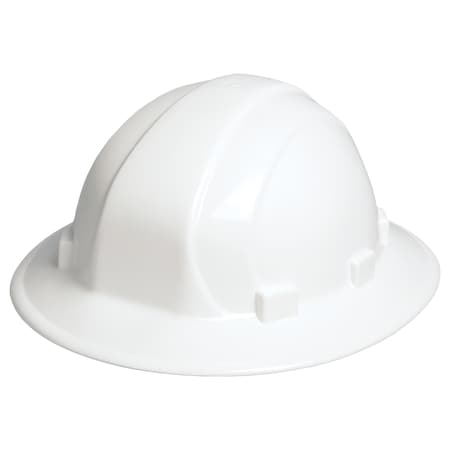 Hard Hat, Omega II, Polyethylene, 6 Point Ratchet, Type 1, Class E, White