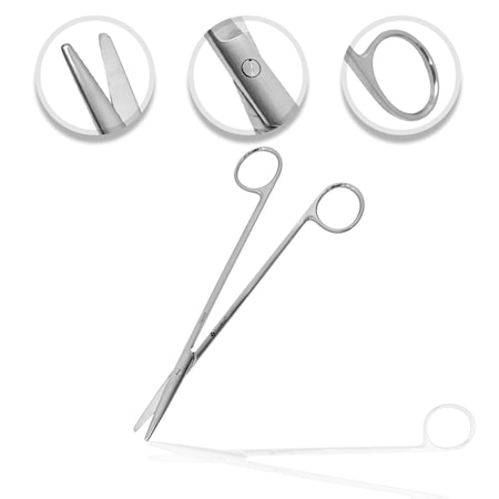 O.R.Grade Metzenbaum Scissors, 7", STR