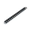 3/8 Inch Drive x 13 Inch Socket Rail, 15 Clips (Gray)