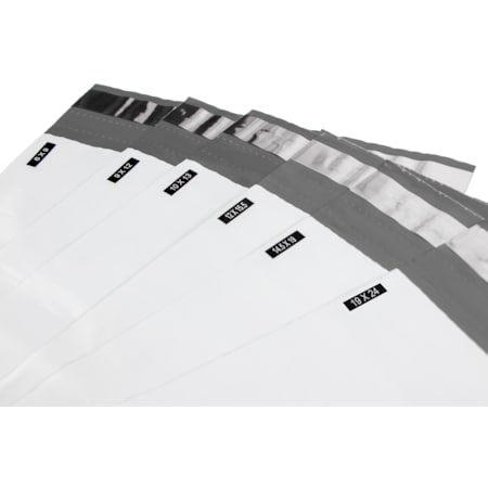 Opaque White Poly Mailer Bag, 2.2,PK500