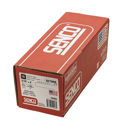 Staples, 15 ga, 2 in Leg L, Steel