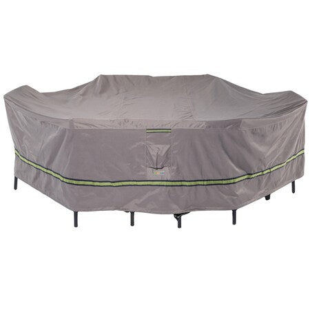 Soteria Grey RainProof Patio Rectangle Table Set Cover, 140"x80"